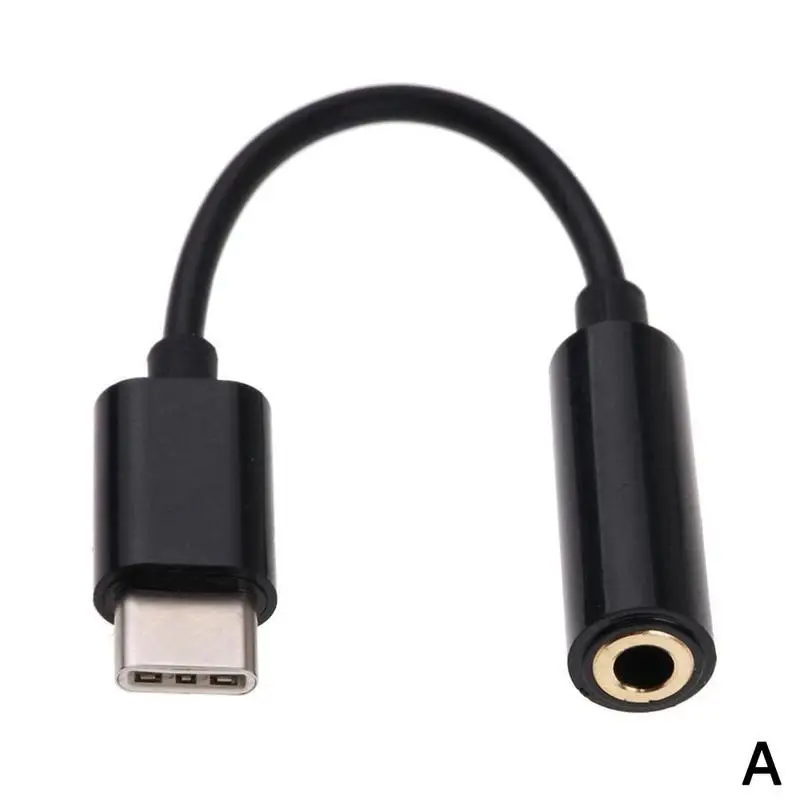 A Кабель-адаптер Usb-c type C на 3,5 мм разъем аудио кабель для наушников аудио разъем для Xiaomi huawei смартфон - Цвет: A