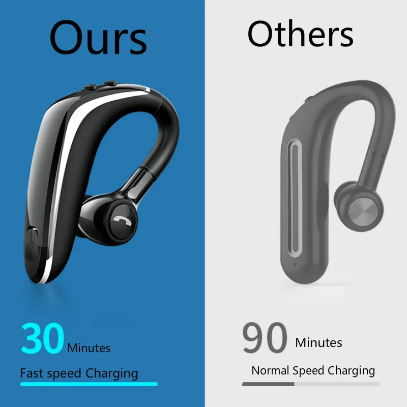 Комплект из 2 предметов, bluetooth-гарнитура 5,0, беспроводные наушники, супер долгий режим ожидания, наушник с микрофоном, устойчивое к поту, шумоподавление, свободные руки