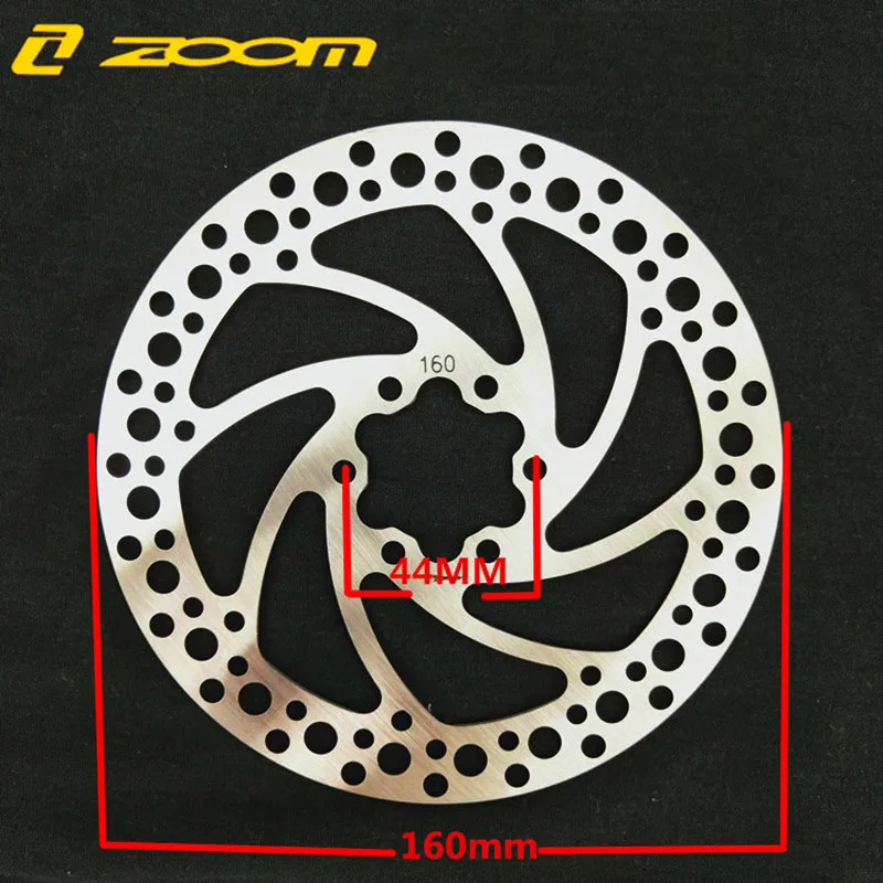 160MM Round Зум MTB/дорожный мотоцикл дисковый тормоз/циклокросс велосипед тормозного диска, 44 мм 6-болт, ось 160 мм 180 дисковый тормоз велосипед тормозной ротор для велосипеда, с помощью винтов - Цвет: 160MM Round