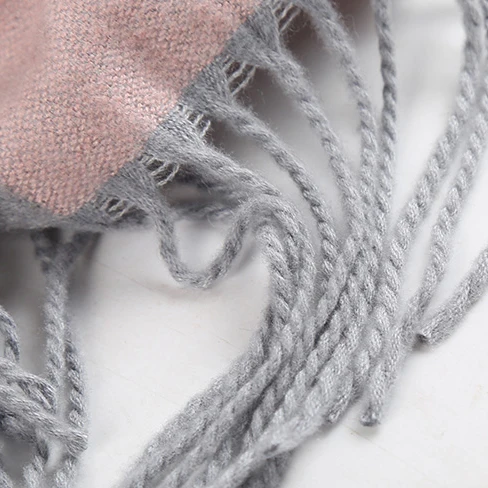 

POBING Luxury Brand Winter Scarf Women Striped Cashmere Warm Scarves Wraps Basic Acrylic Shawl Female Blanket Scarf Lady Stole
