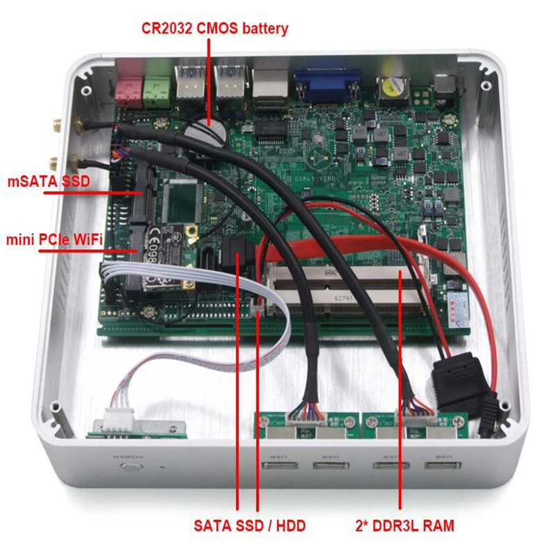 Hystou Мини ПК Intel Core i5 7200u i3 7100u 7th Gen Kaby Lake Windows 10 безвентиляторный мини 4K HTPC minipc Nuc HD