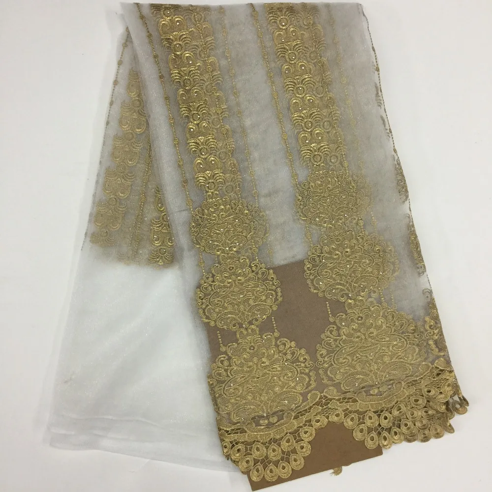 Африканский Кружевной Ткани 2017 Вышитые Нигерийские Шнурки Ткань Свадебный