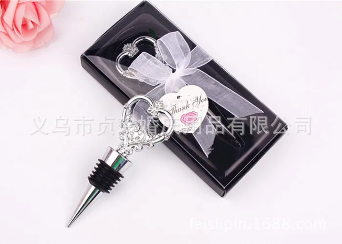 

wedding favor gift and giveaways for guest--Heart Wine Stopper and Bottle Opener party favor souvenir 100pcs/lot