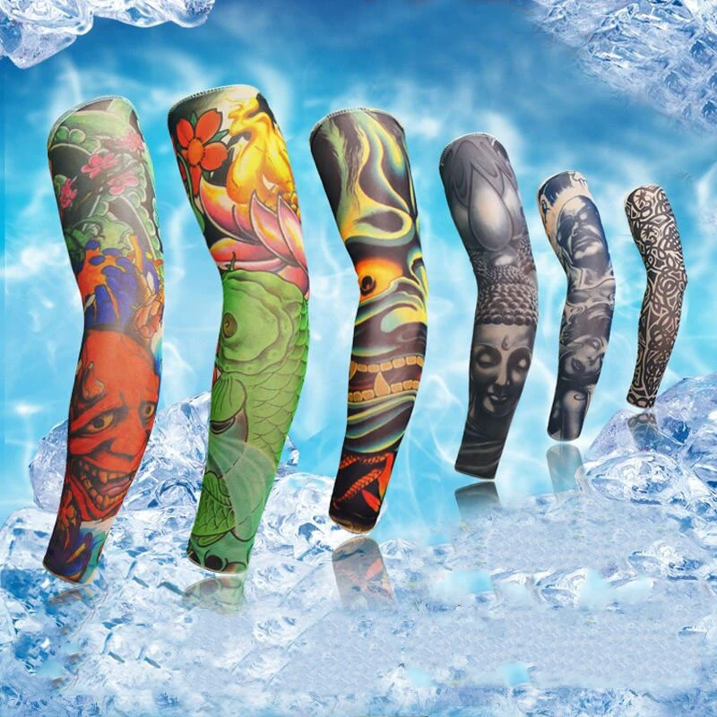 Вечерние рукава с 3D тату для взрослых защита от солнца баскетбольные