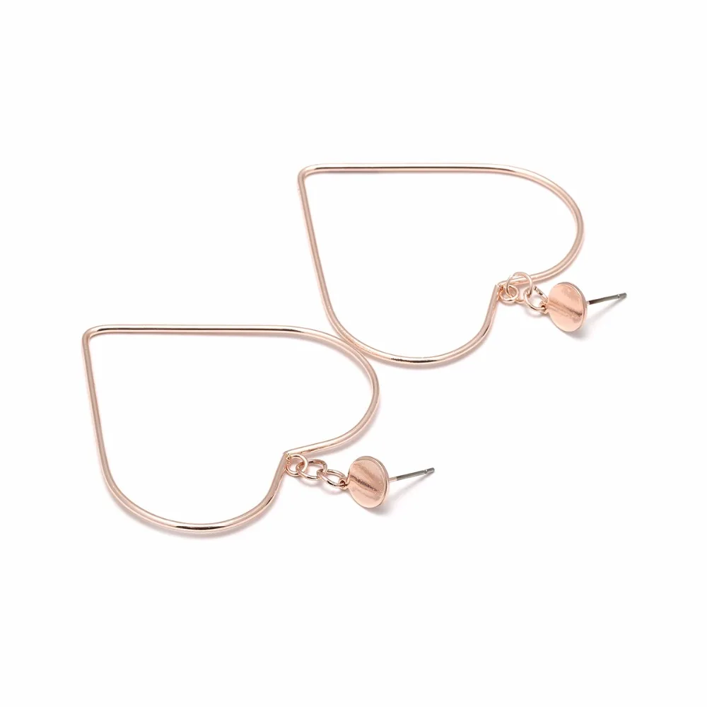 Rose Gold 2 Корейский, геометрической формы, полые висячие серьги, массивный большой круг, треугольник, луна, с кисточкой-сердцем, свисающие серьги для женщин, ювелирные изделия - Окраска металла: Rose Gold 2