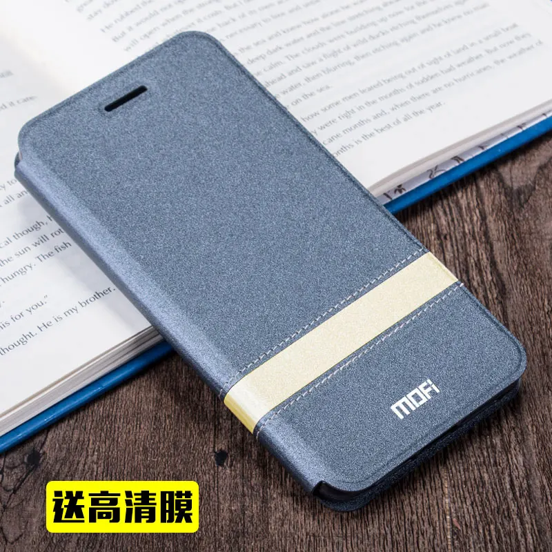 Чехол MOFI для Xiaomi mi Max, чехол-книжка из искусственной кожи, чехол-подставка для Xiaomi mi Max, модный контрастный защитный чехол - Цвет: Gray