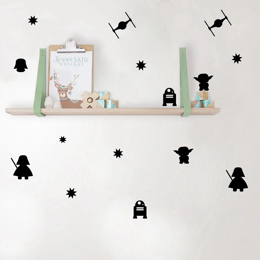 Виниловые наклейки на стену из мультфильма Звездные войны Death Star Дарт Вейдер