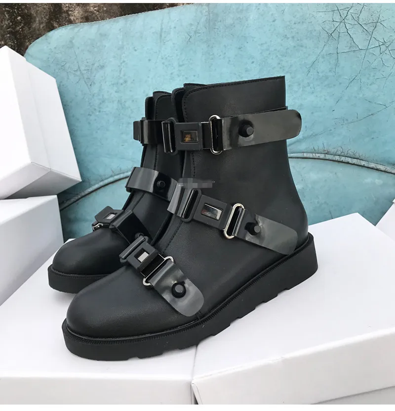 Bota feminina обувь женские ботильоны Туфли без каблуков пряжка на ремешке мотоботы ботинки на платформе женщина botas mujer Женская обувь
