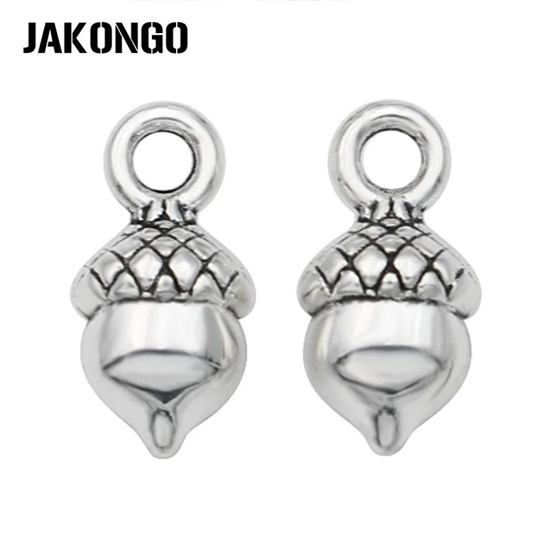

JAKONGO 10 шт. антикварные посеребренные сосновые Подвески для изготовления ювелирных изделий браслет DIY аксессуары 14x6 мм