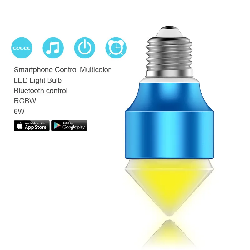 AC100V AC240V Magic Blue 6 Вт E27/GU10 RGBW Светодиодная лампа Bluetooth 4 0 smart затемнения освещения