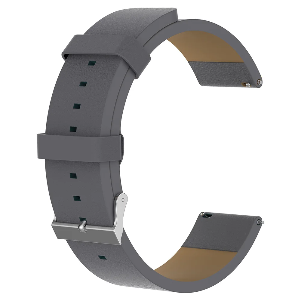 22 мм Замена искусственная кожа Смарт часы ремешок для Fitbit Versa 2 - Цвет: Grey