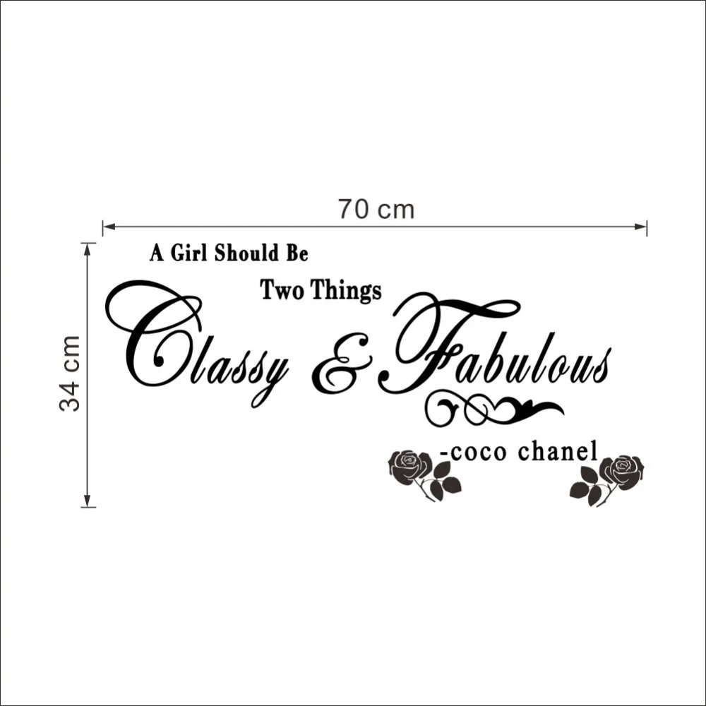 Coco Channel What girls should be living room bedroom wall stickers home decoration wholesale waterproof removable 8380 &amp% | Дом и сад