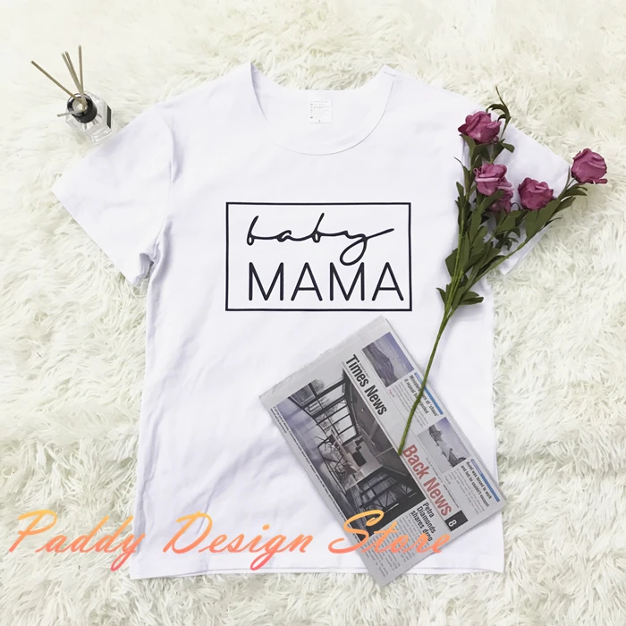 Футболка OKOUFEN Baby Mama для беременных женская футболка с коротким рукавом и круглым