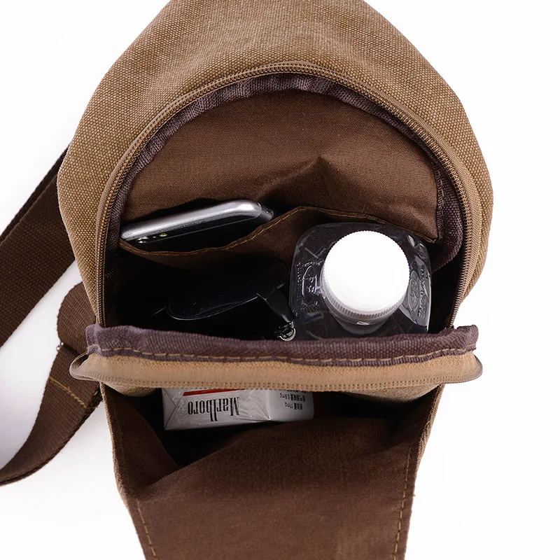 Мужская нагрудная сумка новая спортивная и повседневная холщовая мессенджер