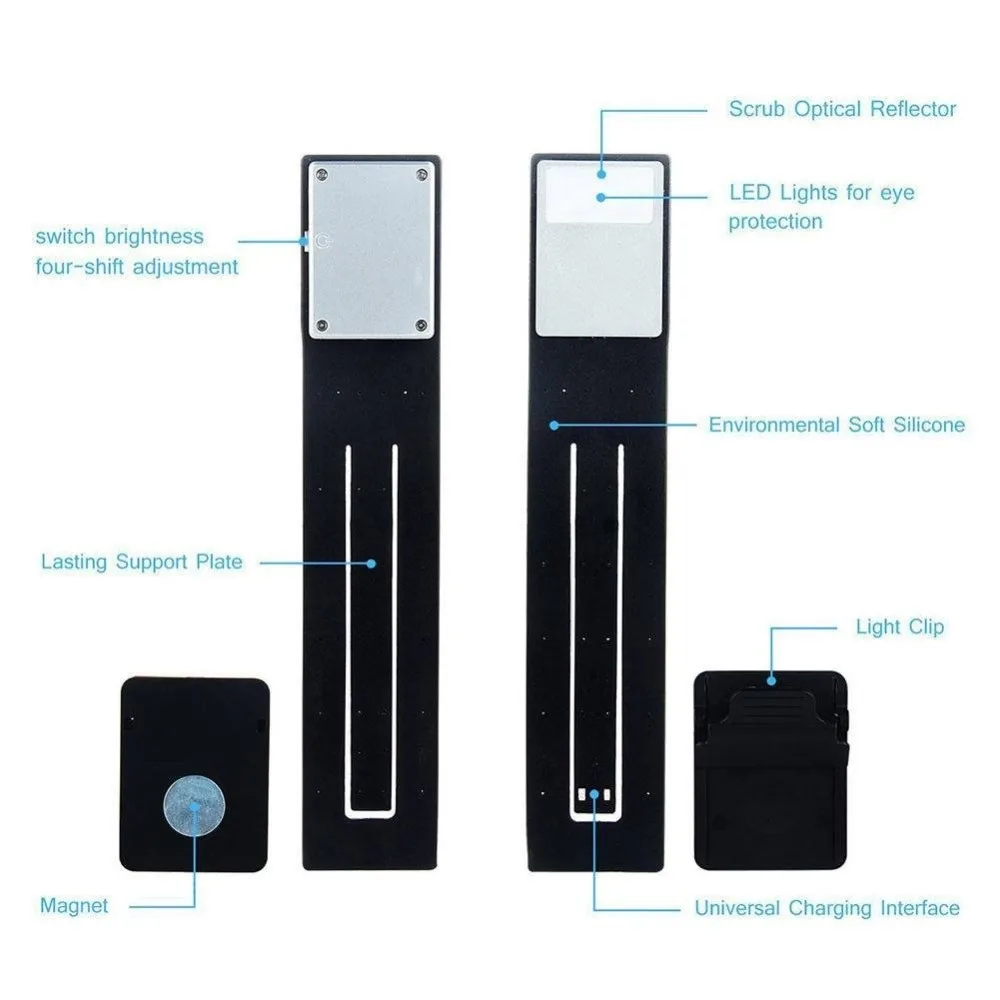 Rechargeable Lamp LED Reading Book Light Flexible Clip For Kindle/eBook Readers | Лампы и освещение