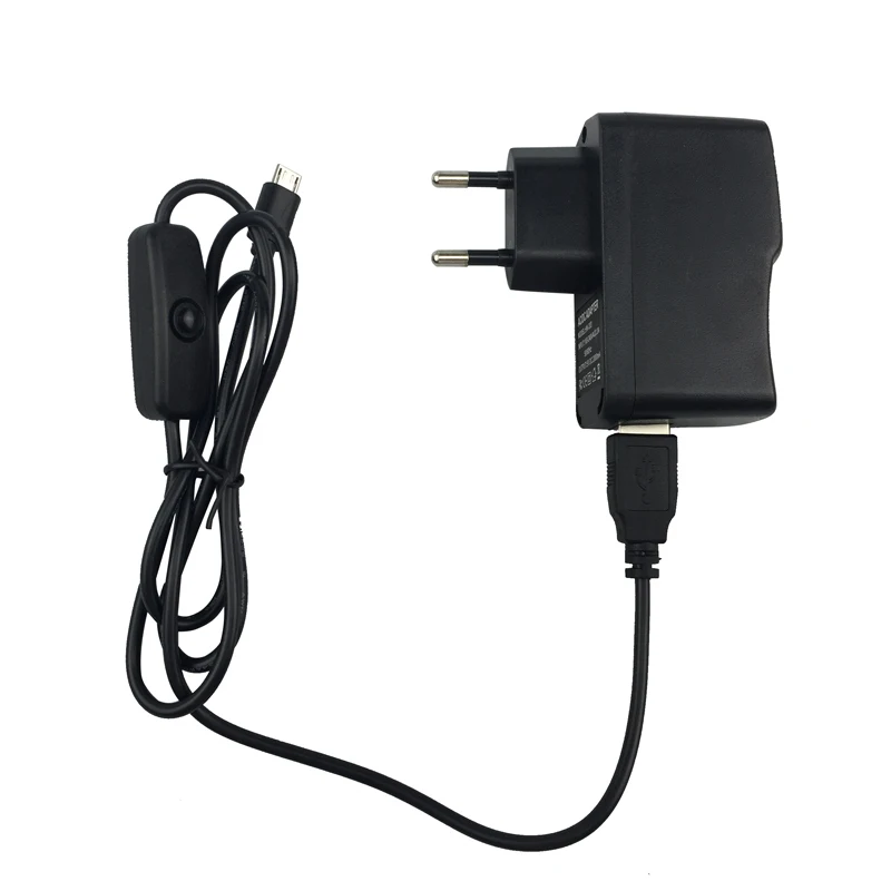 

Raspberry Pi Zero W Power Charger 5V 2A Power Adapter Supply with ON/OFF Switch USB Cable for Raspberry Pi Zero V1.3