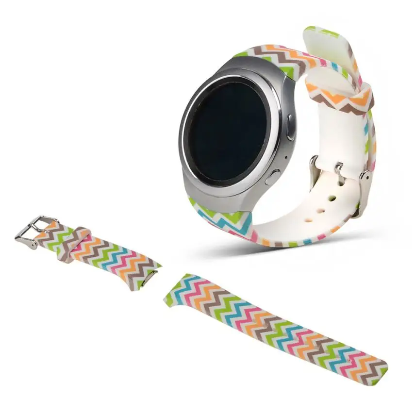Хорошая продажа роскошный силиконовый для часов Ремешок Samsung Galaxy Gear S2 SM R720 7