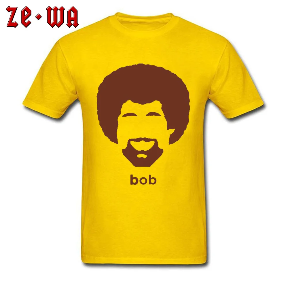 Artist Bob Ross Футболка мужская забавная аутентичная афро футболка Летняя с принтом уличная футболка с буквенным принтом Повседневная серая футболка оверсайз