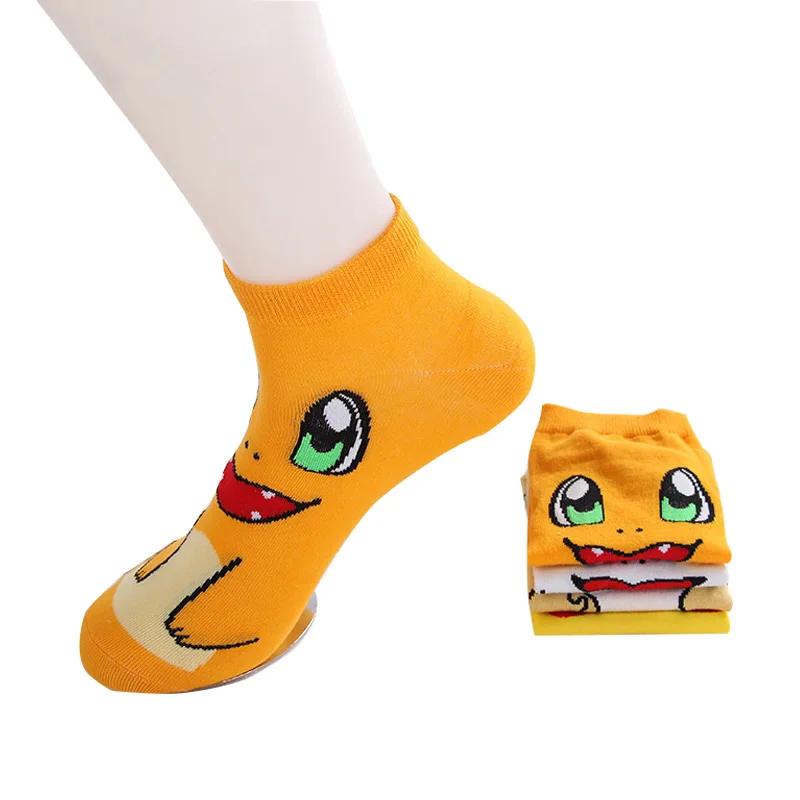Аниме Покемон короткие носки Kawaii японский мультфильм Пикачу Nintendo косплей