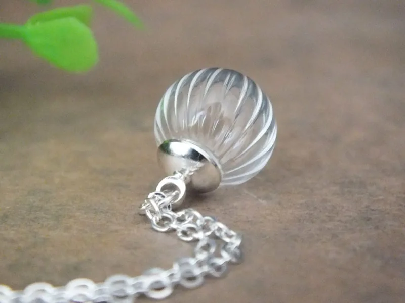 Бесплатная Доставка! 16 мм тыква искусственная форма серебряная крышка с цепочкой