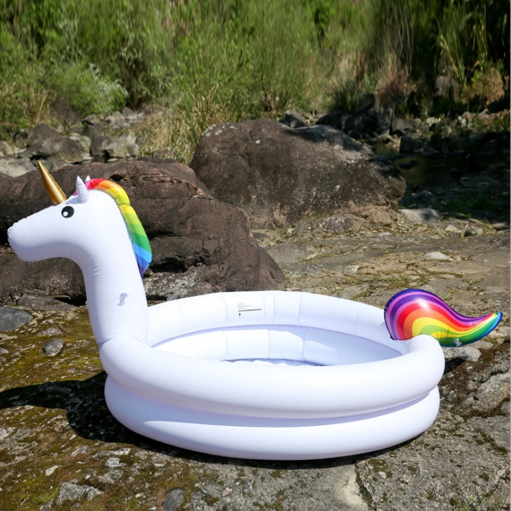 

Inflatable Unicorn Swimming Pool For Kids PISCINE Unicorn Piscine Unicornio Pools Swimming floating baby Kids floats Water toys