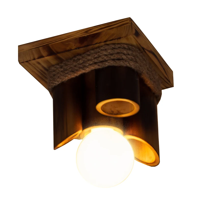 Европейский Кантри стиль ручной работы потолочные светильники бамбуковые дома