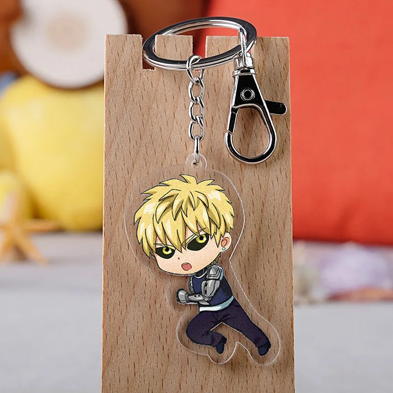 Аниме one Punch Man брелок мультфильм рисунок акриловое кольцо для ключей - Цвет: H02
