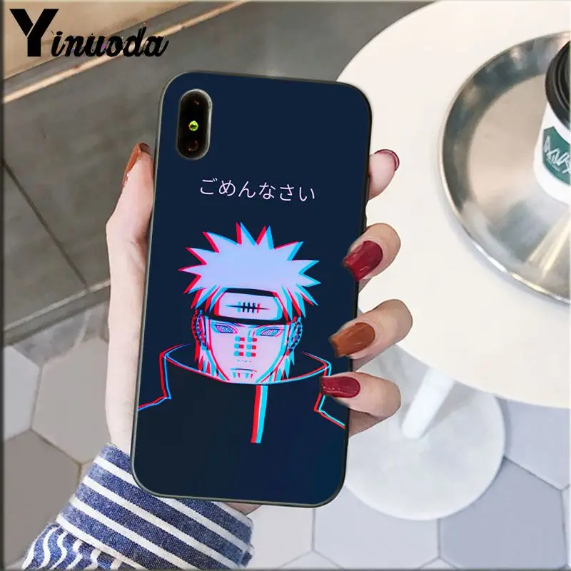 Yinuoda Naruto xiao pain мягкий силиконовый черный чехол для телефона iPhone 5 5Sx 6 7 7plus 8 8Plus X XS MAX
