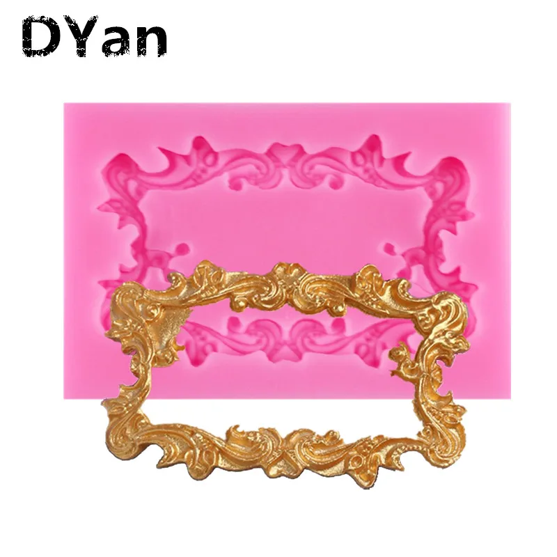 

Бесплатная доставка, «сделай сам», силиконовая форма, помадка, помадка, торт, винтажная рамка, силиконовая форма, форма для шоколадного торт...