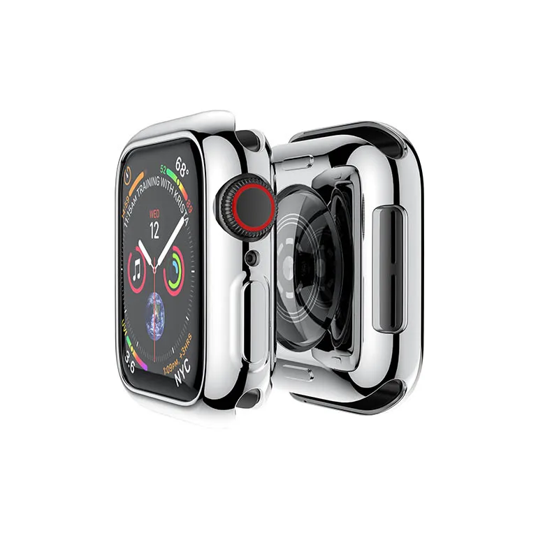 Тонкий защитный чехол из ТПУ для iwatch series 4 корпус Apple Watch band 40 мм 44 Универсальный