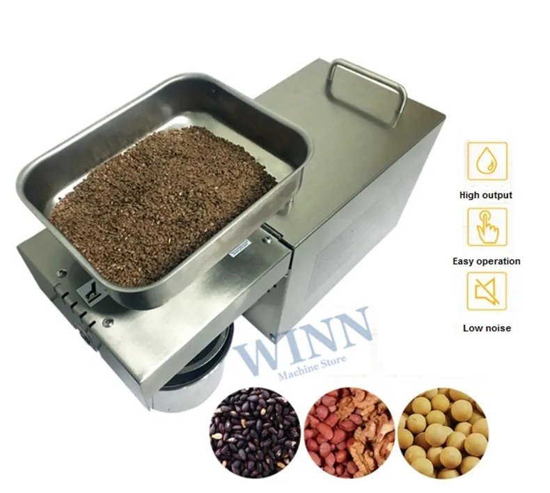 値段 ステンレス鋼オイルプレス 110 V/220 V スパイラルオイルプレス家庭用オイル抽出ピーナッツナッツヒマワリ種子油圧搾家庭