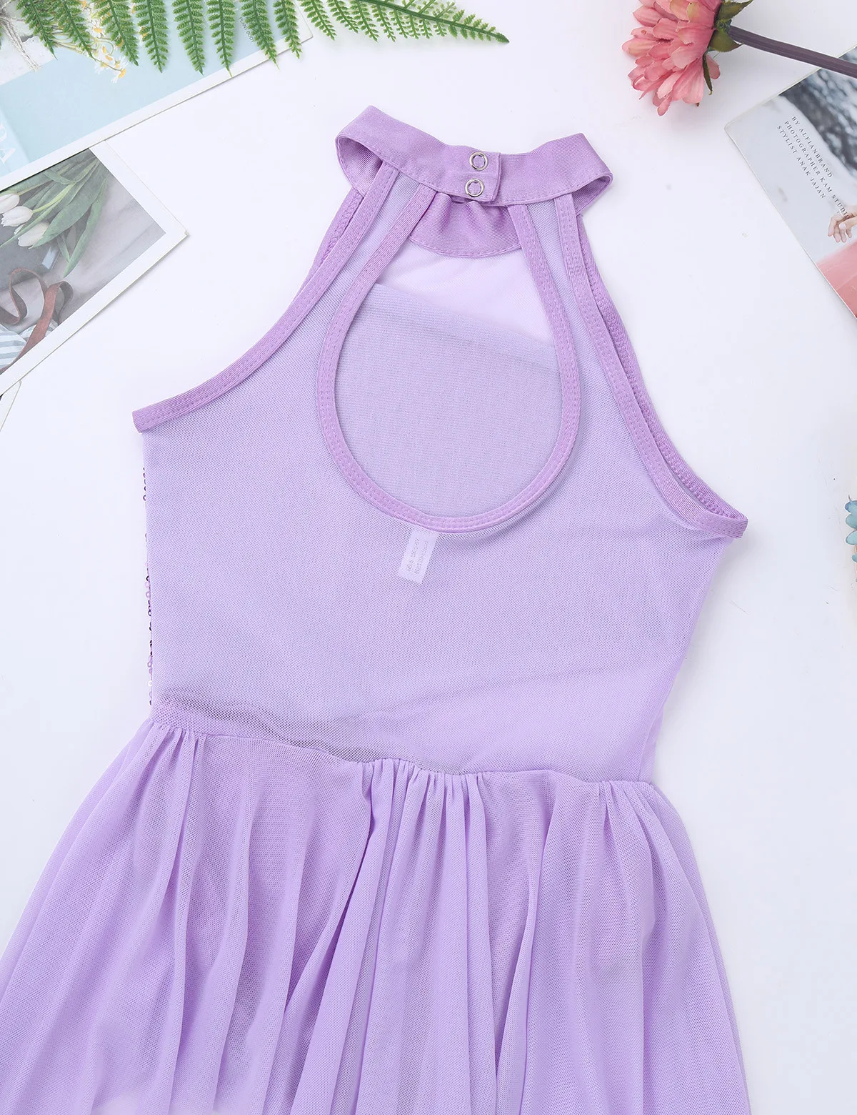 Teens Girls Sequins Ballet Leotard Dresses Children Irregular Tutu Dress Kids Figure Skating Stage Lyrical Dance Costumes | Детская