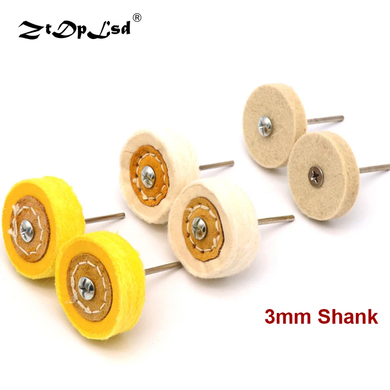 

ZtDpLsd 1Pcs 3mm Shank T Style Buffing Wheel Grinding Head Polishing Cloth Brush For Dremel Rotary Abrasive Tools Polish Grinder