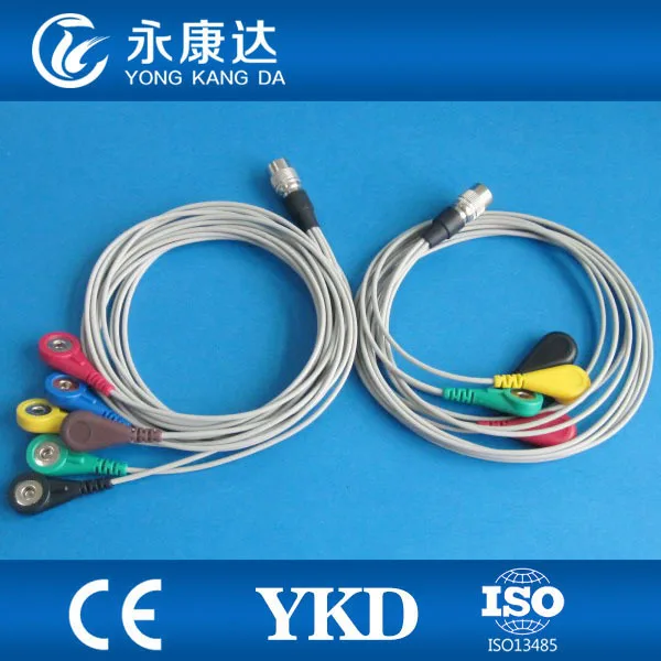PI Holter 4 lead ECG leadwire set IEC DIN3.85&gt snap|holter|setholter ecg |