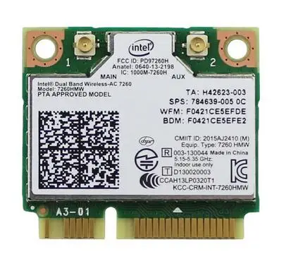 Winyao 300 м + 867 Беспроводной двухдиапазонный ac 7260 ac7260 7260hmw 7260ac 802.11ac pci-e 2 4g/5g 2x2 wifi карта