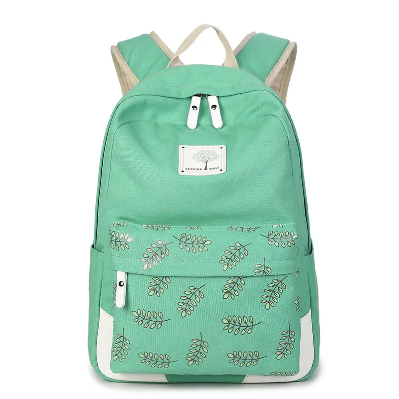 Printing Backpack Canvas Feminine Teenage Fashion Backpacks for Teen Girls Children's Back To School Bags Teenagers | Багаж и сумки
