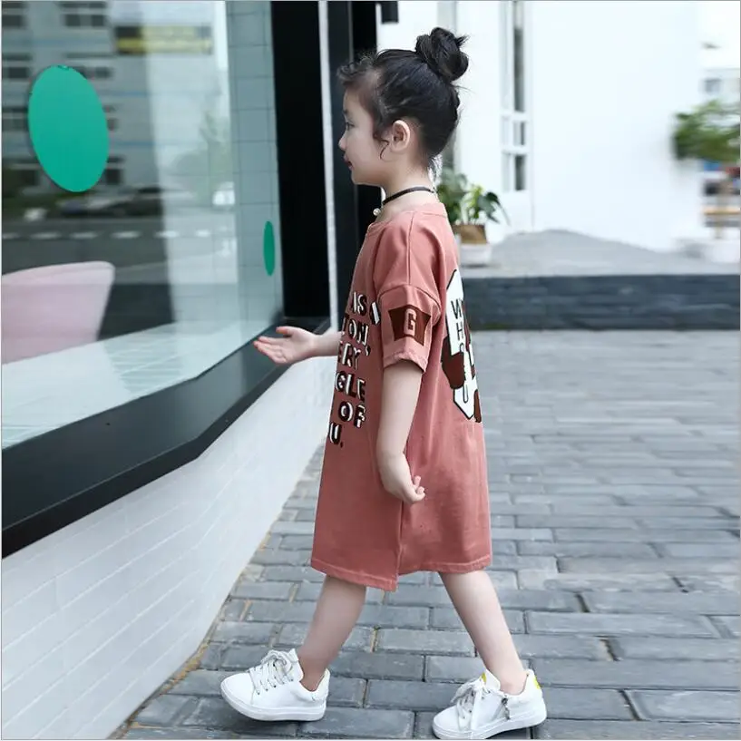 Лето 2019 топы для девочек хлопковая футболка с коротким рукавом и надписью модное