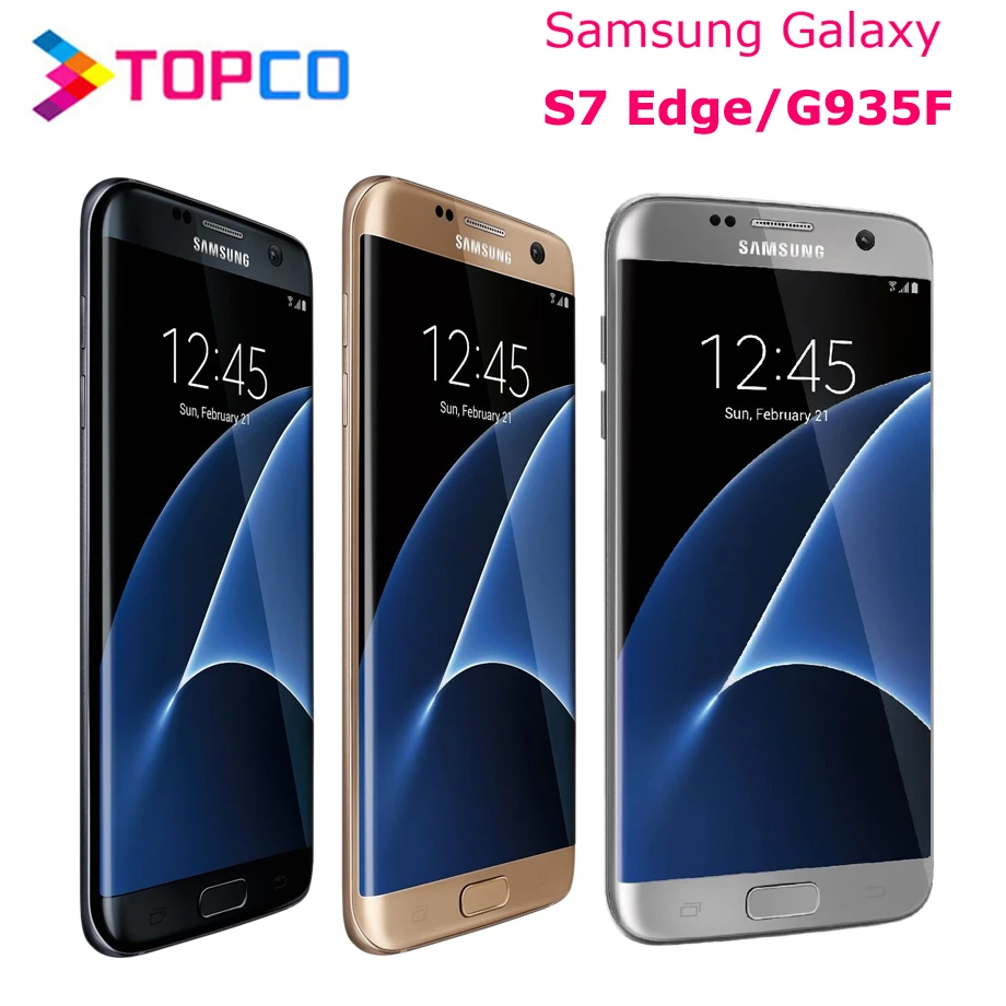 Оригинальный разблокированный Samsung Galaxy S7 Edge G935F LTE Android мобильный телефон восемь