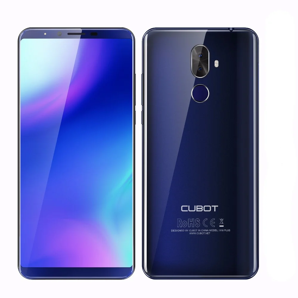 Blue Мобильный телефон Cubot X18 Plus 5,9" 18:9 Android 8,0, Восьмиядерный процессор MT6750T, 4 Гб ОЗУ, 64 Гб ПЗУ, 16 Мп+ 2 Мп, двойная камера, 4000 мАч, 4G, смартфон - Цвет: Blue