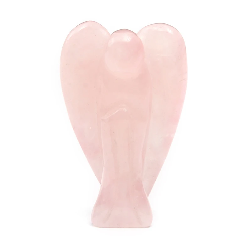 Элегантный Ангел В Форме Натурального Розового Кварца исцеляющий камень рейки