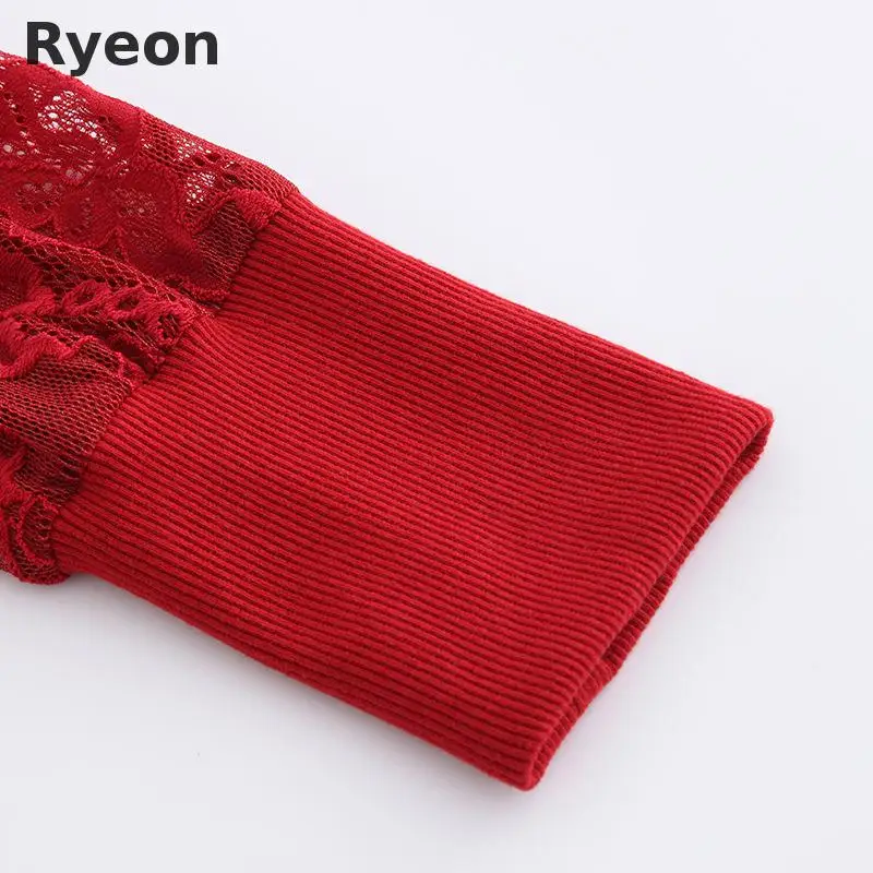 Ryeon L 5xl Плюс Размер Женщин Сексуальный See Through Dress Черный Красный Цвет Длинным