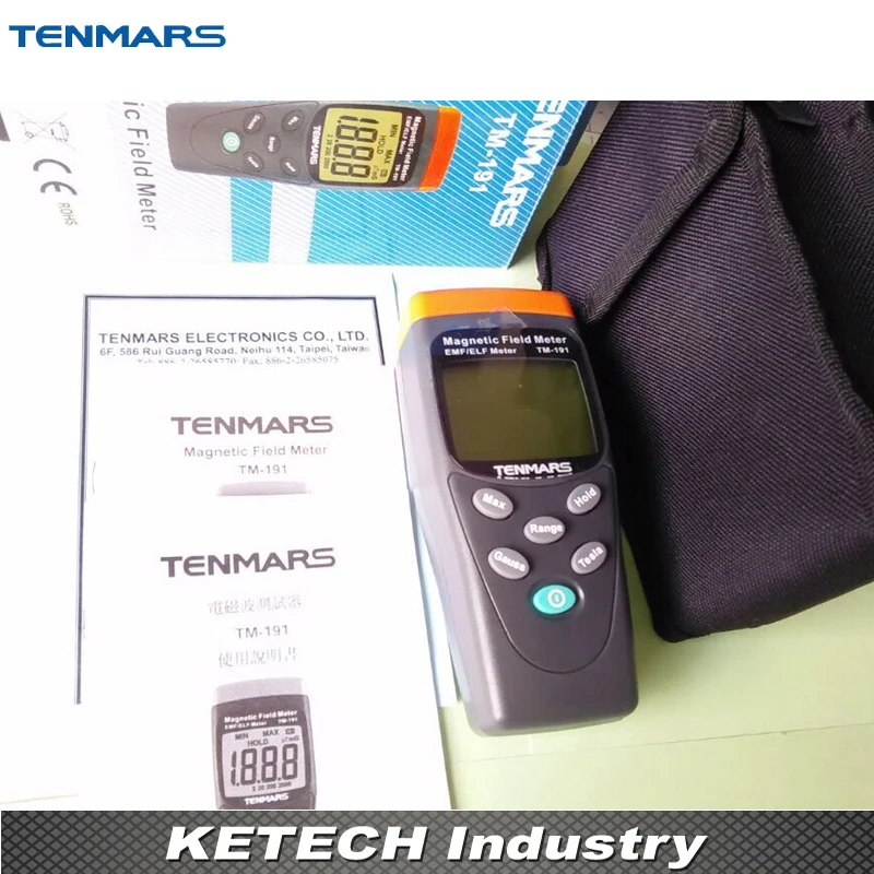 

EMF Electromagnetic Magnetic Field Meter Tester Gauss Electromagnetic Radiation Detectors Meter TENMARS TM-191
