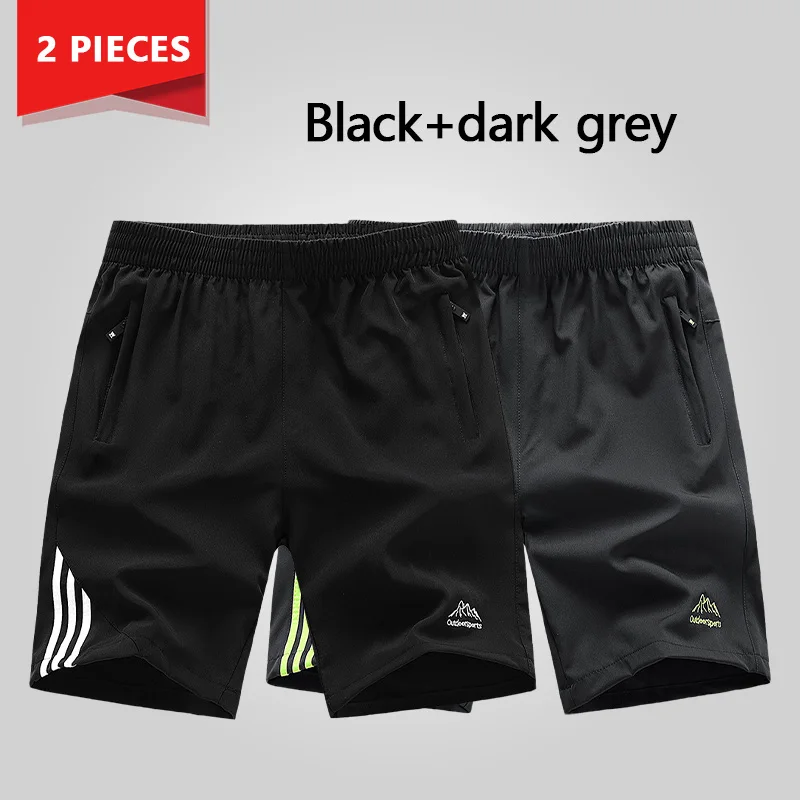 Модные шорты в полоску мужские спортивные штаны на молнии с карманами для