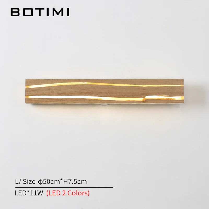 L-LED 2 Color BOTIMI домашний декор 220 В светодиодный настенный светильник для спальни акриловый настенный зеркальный светильник для помещений прикроватный настенный светильник освещение для отеля - Цвет абажура: L-LED 2 Color