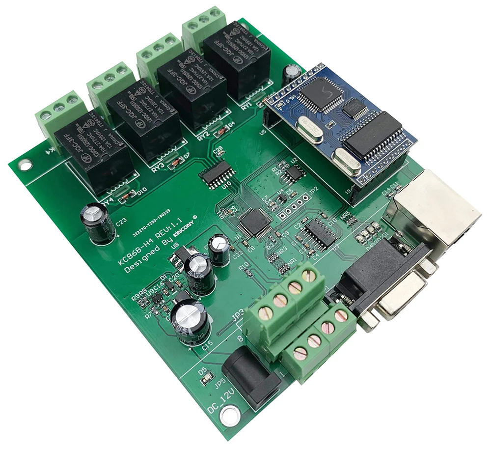 Ethernet модуль управления реле Lan Wan сетевая паутина сервер RJ45 RS232 порт 4 канала TCP IP коммутатор DIY PCB плата умный дом