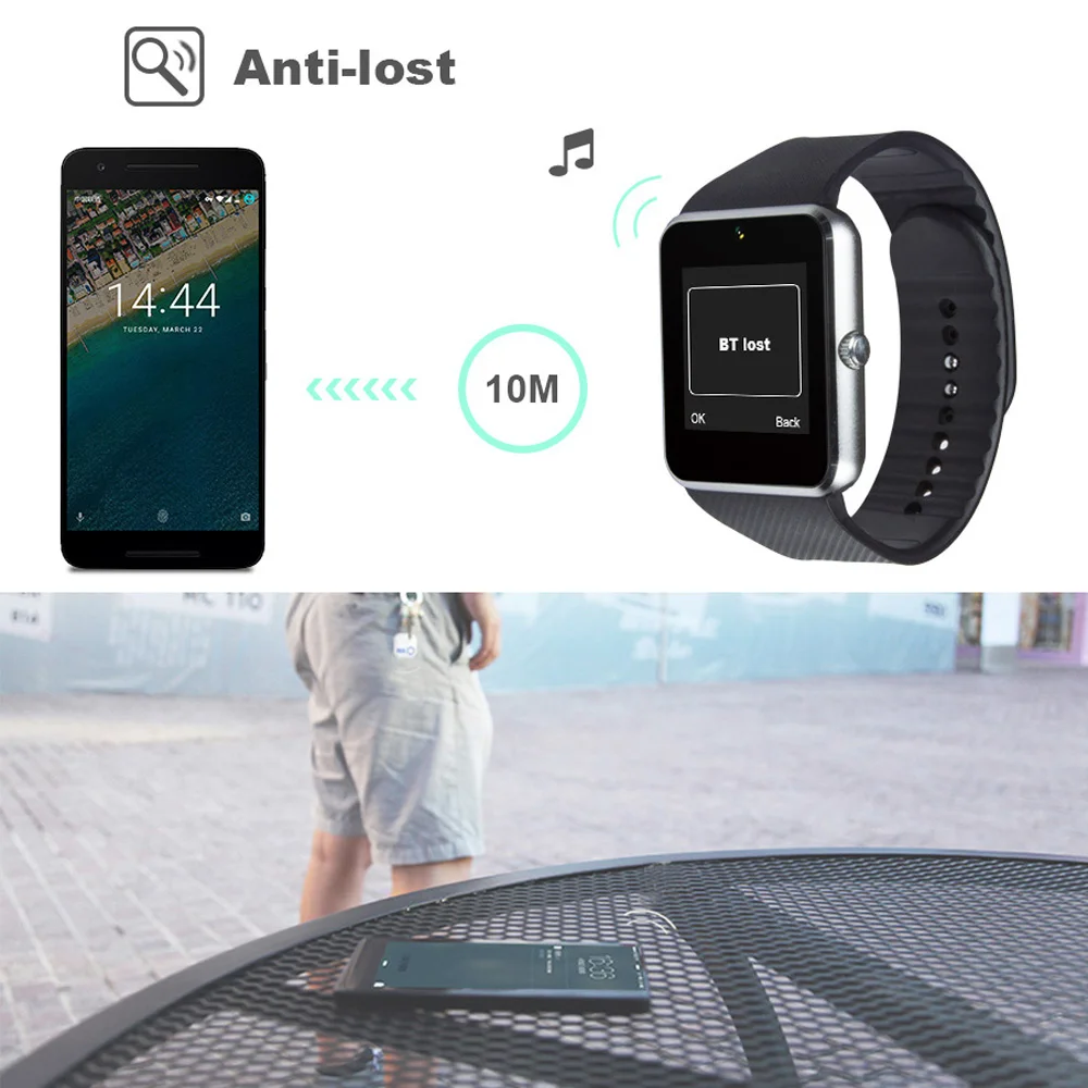 ColMi Смарт часы GT08 поддержка Sim карты памяти Push сообщение Bluetooth подключение