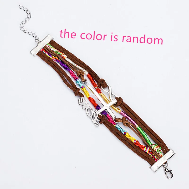 Браслет JINSE в винтажном стиле Женский браслет со шнурком виде знака