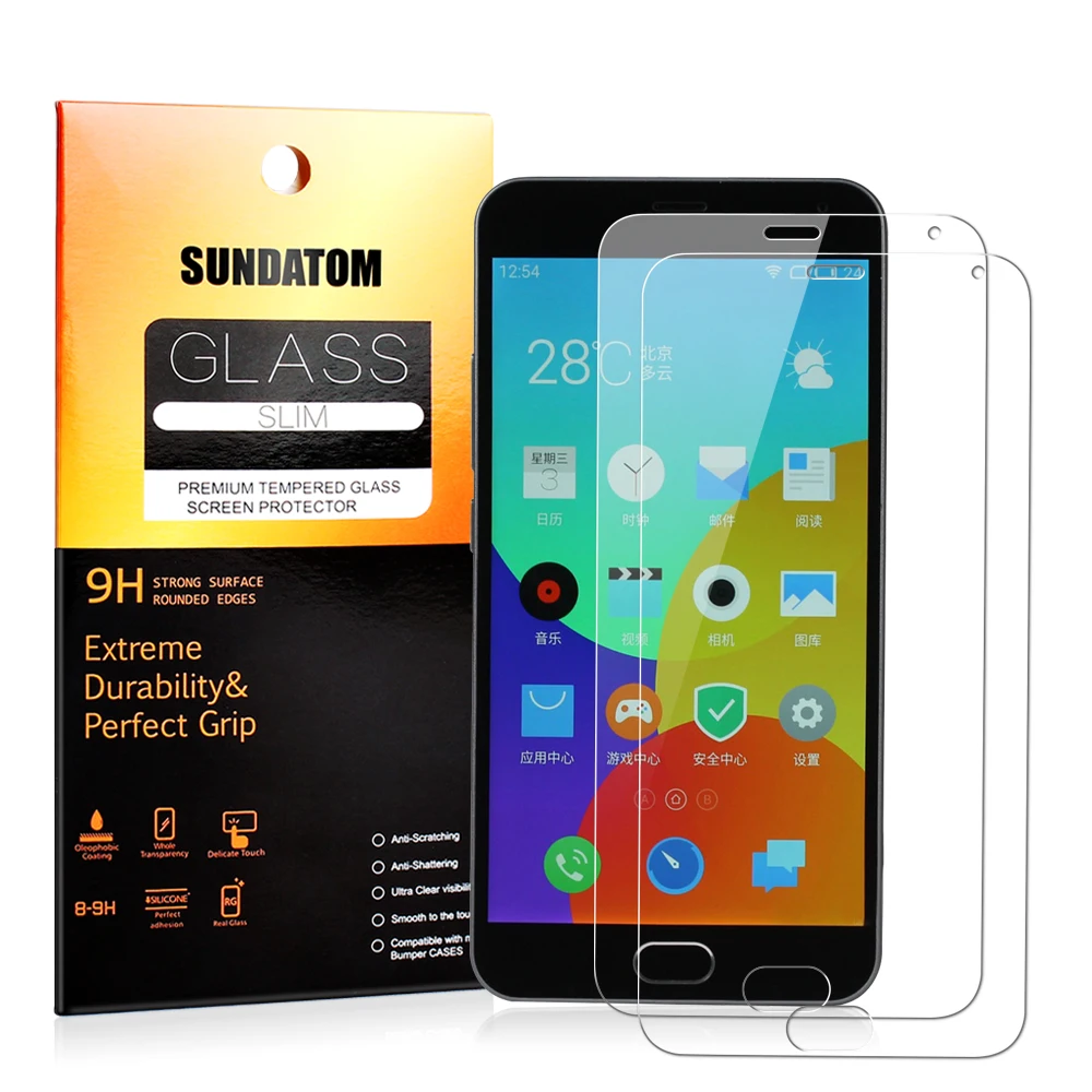 Sundatom Экран протектор для Meizu M2 Note 2 Note2 абсолютная новинка! Премиум закаленное