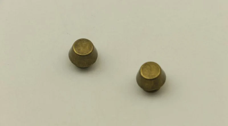 Copper 11 мм DIY заклепки 20шт багаж кожа металл ремесло твердый винт гвоздь заклепки двойная изогнутая головка ремень/ремень заклепки книжные винты - Цвет: Copper