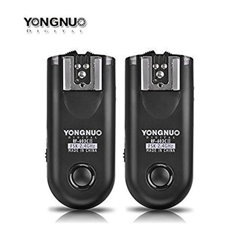 Фото Новый дизайн Yongnuo RF-603II C1 RF603 ii RF 603 триггер вспышки 2 трансивера для canon 450d 500d 550d 600d 60d